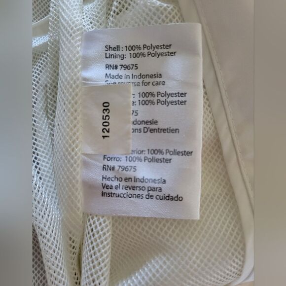 Michael Kors Women's Raincoat In White, Large - Picture 8 of 8